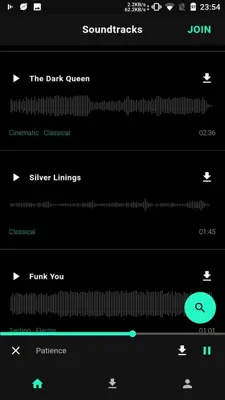 Loudly Soundtracks android App screenshot 2